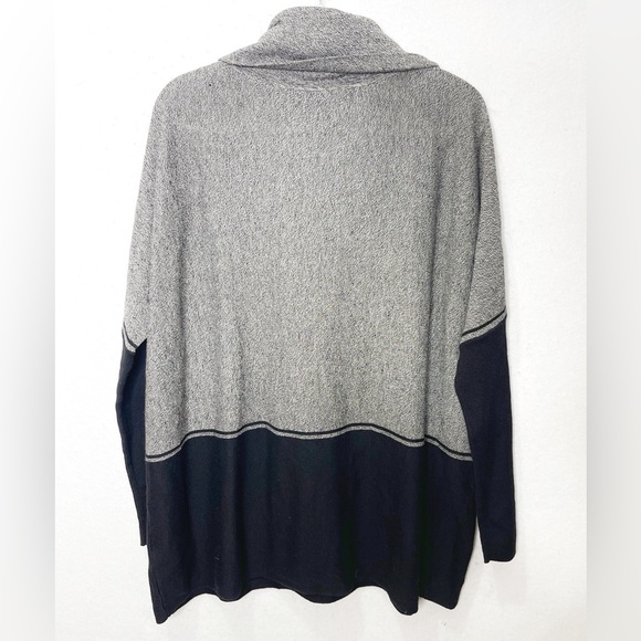 Smartwool Edgewood Poncho Cowl Neck Turtleneck Black Grey Sweater Size Large - Picture 3 of 7